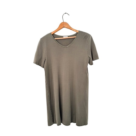 Hanro Super Soft Sleep Shirt (?) Dress V-Neck Sage Green/Grey -‎ M/L - Picture 1 of 5